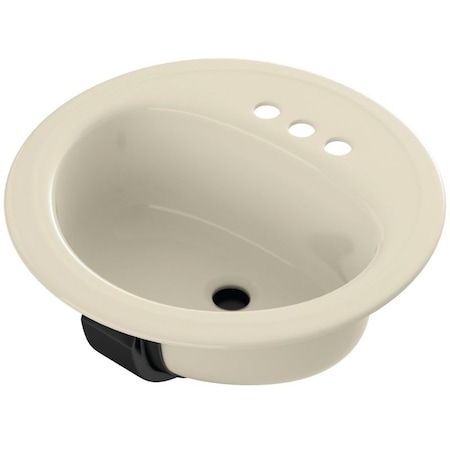 Bootz BOOTZ Laurel 021-2435-06 Lavatory Sink, 15-3/4 in x 15-3/4 in W Basin, Steel, Bone 021-2435-06