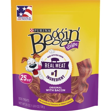 Purina Beggin Strips Bacon Flavor Chewy Dog Treat 25 Oz. 381073