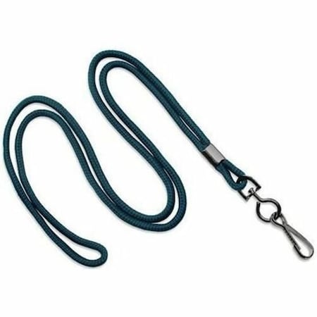 Brady LANYARD STANDARD, TEAL, ROUND WOVEN LANYARD W/BLACK-OX SWIVEL HOOK 2135-3086