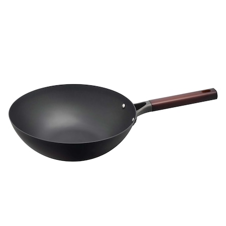 Helens Asian Kitchen Pre Seasoned 12in Carbon Steel Wok 97165