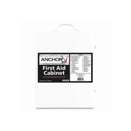 Anchor Brand 3 Shelf First Aid Cabinet, 150 Person, Metal Case, Includes 800 Pieces 101-3SH-M-FAC