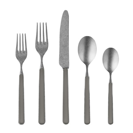 Mepra Fantasia Pewter Flatware Set - 5 Pieces - Vicuna 10I622005P