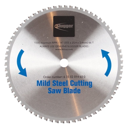 Fein 14", 66-Teeth Cutoff Saw Blade, Mild Steel 63502014600