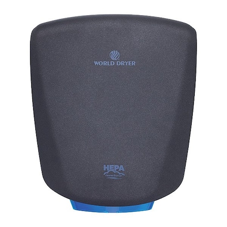 World Dryer Automatic Hand Dryer, 8 sec Dry, 120V AC; 208V AC; 240V AC; 277V AC, Gray Q-962A2