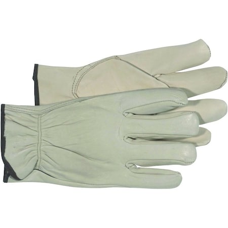 Boss 4068M Gloves, M, Keystone Thumb, Open, Shirred Elastic Back Cuff, Leather, Natural B81192-M