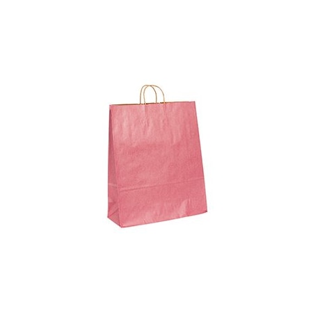Bubblefast 200-16 x 6 x 19 1/4'' Pink Tinted Shopping Bags, 200PK BFBGS1119PI