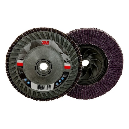 3M Flap Disc, 5 in Dia, 5/8 in Arbor, 40 Grit 7100243883