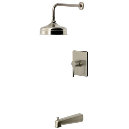 Kingston Brass Single-Handle Pressure Balanced Tub and Shower Faucet, Brushed Nickel KB6348DL