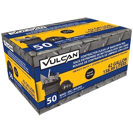 Vulcan Tool Bag, Contractor Bag, 42 gal Capacity, Black, Black FG-03812-08A