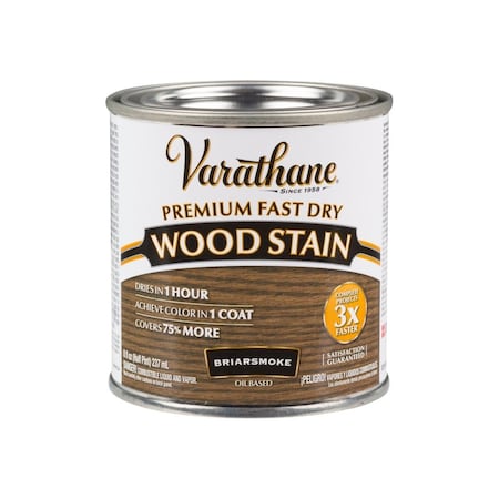 Varathane Fast Dry Wood Stain Semi-Transparent Gloss, Oil-Based, Urethane Alkyd, Briarsmoke Finish 307415