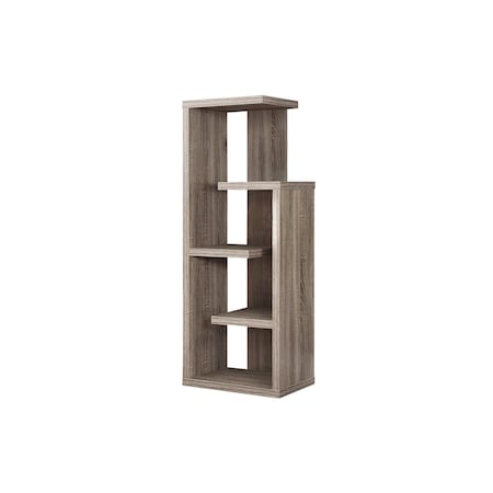 Homeroots Taupe Wood Five Tier Etagere Bookcase 332830