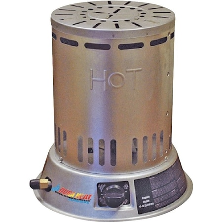 Dura Heat LPC25 Convection Heater, 15,000 to 25,000 Btu, 600 sq-ft Heating Area, Liquid Propane, Silver LPC25