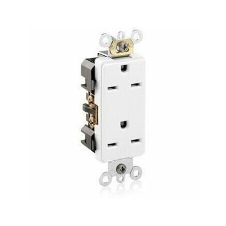 Leviton PlugsandReceptacles, 15A, 250VAC, Wht, Nylon 16662-W