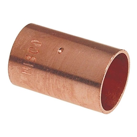 Nibco 1/4 in. Copper Pressure Cup x Cup Coupling Fitting with Dimple Stop I60014