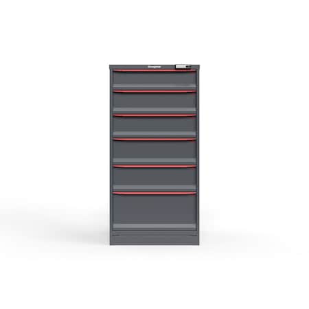 Strong Hold 6 drawer cabinet - (1x 6ft, 2x 7ft, 2x 8ft, 1x 12ft) - Red accents - Electronic Lock S3060-PPRAS-0602DS