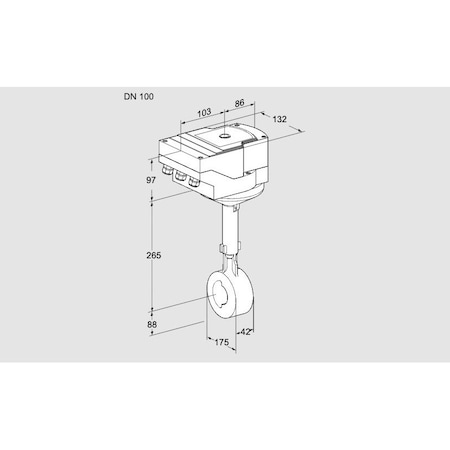 Honeywell Kromschroder VLV ASY, IBH100W01A/20 30Q3E, HOT AIR BFLY KS88303724