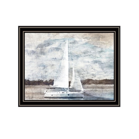 Homeroots Sailboat on Water Black Framed Print Wall Art 529625