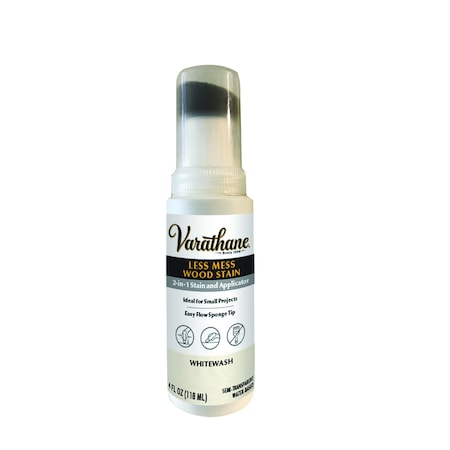 Varathane Less Mess Wood Stain, Whitewash, 4 oz Bottle 385685