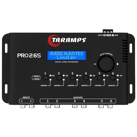 Taramps Audio processor. Featuring DSP technology, 2 inputs, and 6 outputs, w/crossover filters, delay adju PRO2.6S
