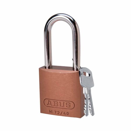 Brady Standard Safety Aluminum Padlock 1.5 in Aluminum Shackle KD Brown 104578