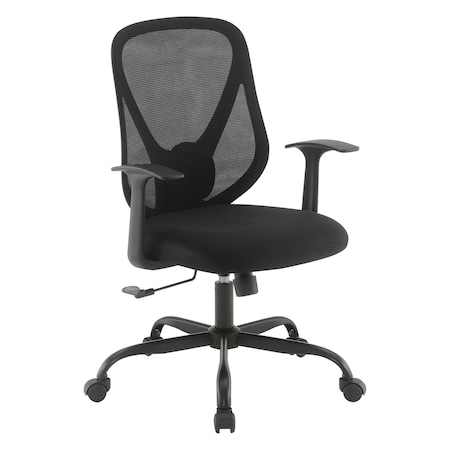 Office Star Products Ventilated Seating Ventilated Seating Office Chair, Black Mesh EM14623-3