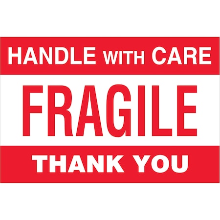 Bubblefast 4 x 6'' - Fragile-Handle With Care Labels BFDL3182