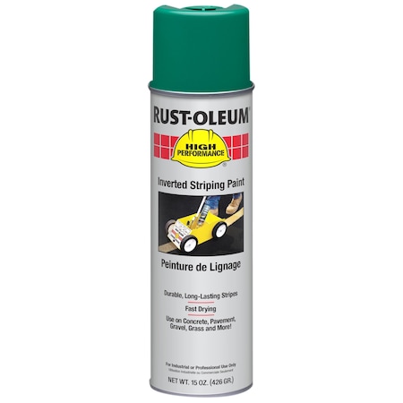 Rust-Oleum Inverted Striping Paint, 20 oz, Safety Green, Solvent -Based 362971