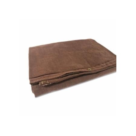 Anchor Brand Protective Tarp, 8 ft W x 10 ft L, Mildew/Water Resistant, Canvas, Brown 103-92561