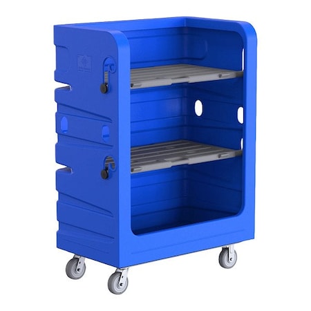 R&B Wire Products 48 Cubic Foot Heavy Duty Turnabout Truck, Blue 749B-PS