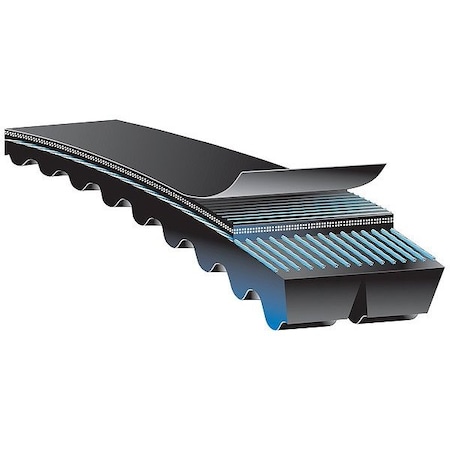 Gates BX62 Banded Cogged, Classical V-Belt, 65 in Outside Length, 21/32 in Top Width, 0.406 in Thickness 4/BX62