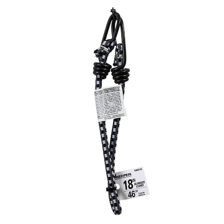 Keeper Bungee Cord Blk/Wht 18"L 06019Z