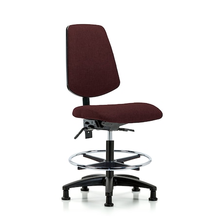 Blue Ridge Ergonomics Fab Med Bench Chair, Bk, CF, Glds, Bur, No Arms, 22" to 29" Height, Burgundy BR-FMBCH-MB-RG-T0-A0-CF-RG-F41