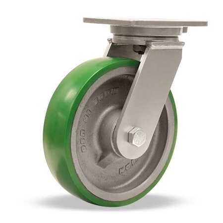 Hamilton Champion Swivel Caster, 10" x 2-1/2" Duralast Polyurethane (95A) on Cast Iron Wheel S-CH-10DT