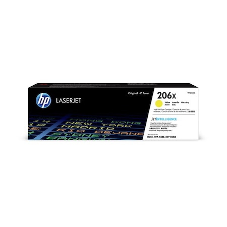 Hp 206X (W2112X) High Yield Yellow Original LaserJet Toner Cartridge (2,450 Yield) W2112X
