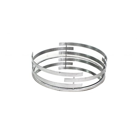 Homeroots 14in Silver Round Metal Geometric Vanity Tray 274453