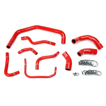 Hps Performance High Temp Reinforced Silicone Radiator Coolant Hose Kit, Red, 57-1728-RED