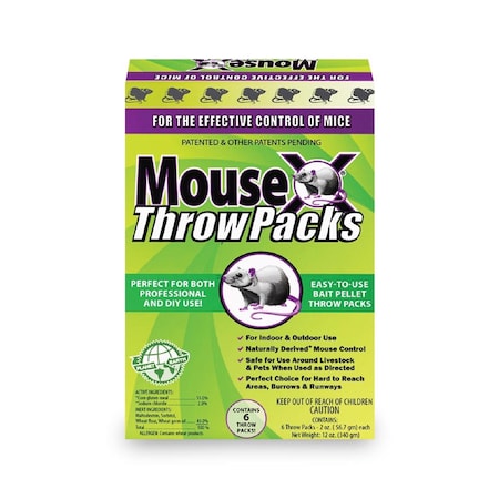 Mousex Non-Toxic Bait Pellet Throw Pack For Mice 12 oz 6 pk 620206