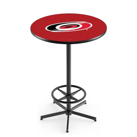 Holland Bar Stool Co 42" Black Carolina Hurricanes Pub Table L216B4236CarHur