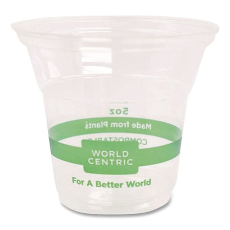 World Centric PLA Clear Cold Cups, 5 oz, Plastic, Clear, 2000PK CP-CS-5