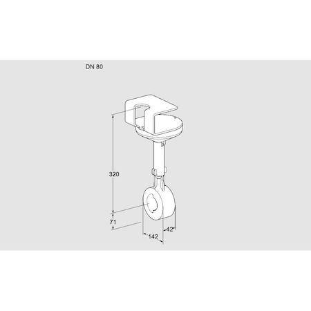 Honeywell Kromschroder VLV, BFLY, BVHR80Z01A, DN 80 FITS BETWEEN E KS88302699
