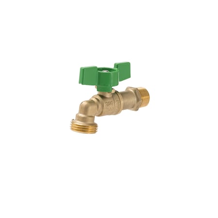 Proline Series Brass 1/2-in MIP x 3/4-in MHT Hose Bibb - Lead-Free 103-023NL
