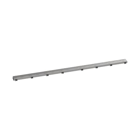 Hansgrohe RainDrain Match Classic Trim 59 Classic 1/8" w/ Height Adjustable Frame in Brushed Stainless Steel 56129801