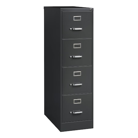 Hirsh 15 in W 4 Drawer Vertical File Cabinet, Charcoal, Letter 24067