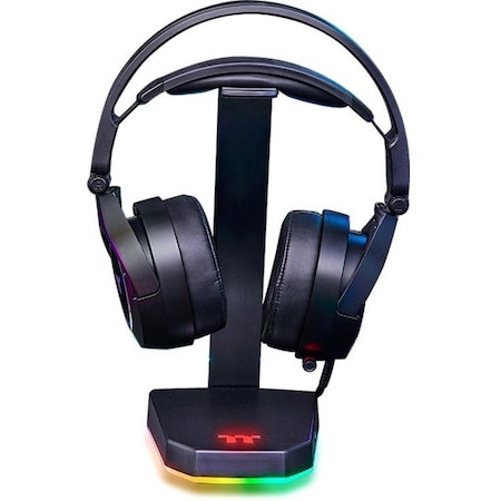 Thermaltake Thermaltake E1 RGB Gaming Headset Stand - Aluminum - Black GEA-TTP-THSBLK-06