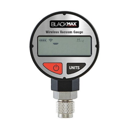 Blackmax Vacuum Gauge, 1/4" Sz, Female, 9V, 500 psi BVG215A