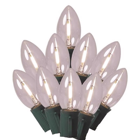 Celebrations Classic LED C9 Pure White 25 ct String Christmas Lights 24 ft. RC925TPWA