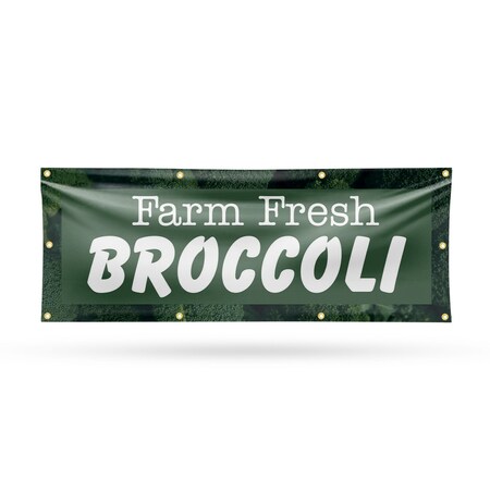 Signmission Farm Fresh Broccoli, 36 Inch x 96 Inch, Vinyl Banner B-96-30581