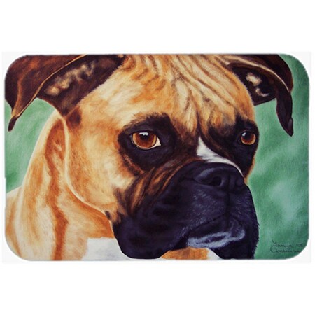 Carolines Treasures Boxer by Tanya and Craig Amberson Glass Large Cutting Board AMB1029LCB