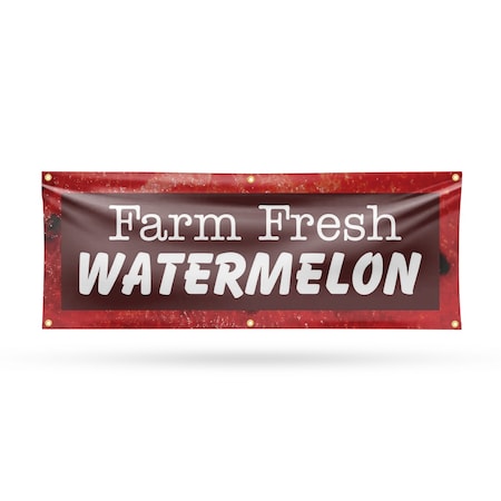 Signmission Farm Fresh Watermelon, 24 Inch x 72 Inch, Vinyl Banner B-72-30620