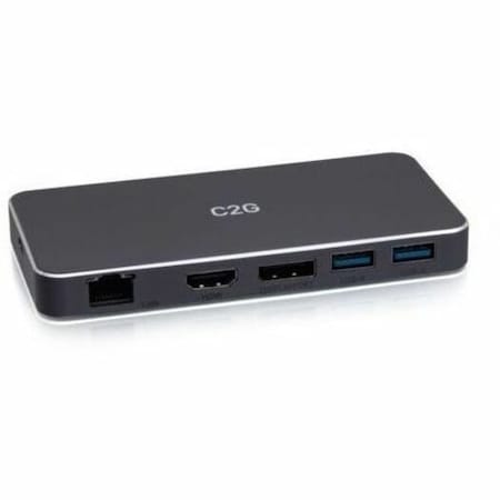 C2G USB C DUAL DISPLAY MST DP/HDMI RJ45 100W C2G54543